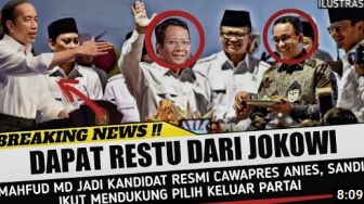 CEK FAKTA: Mahfud MD Direstui Jokowi Jadi Cawapres Anies Baswedan, Benarkah?