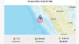 Tsunami Setinggi 11 Cm Sapu Nias Selatan usai Gempa 7,3 di Mentawai