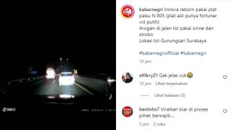 Viral Pengendara Mobil Arogan di Tol Surabaya, Pakai Strobo dan Bunyikan Sirine