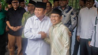 Silaturahmi Lebaran, Cak Imin Kembali Sambangi Prabowo di Kertanegara