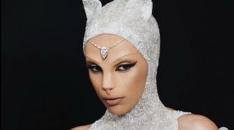 Unik, Cosplay Jadi Kucing di Met Gala 2023 Doja Cat Hanya Mengeong Jawab Pertanyaan Wartawan!