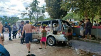 Mobil Terbakar saat Isi BBM di SPBU Sekadau, Pengendara Luka-Luka