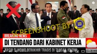 CEK FAKTA: Prabowo Subianto Didepak dari Kabinet Kerja oleh Jokowi, Benarkah?