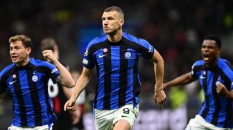 Hasil AC Milan vs Inter Milan di Liga Champions: Gol Dzeko dan Mkhitaryan Pecundangi Rossoneri