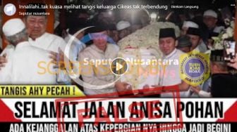 CEK FAKTA: Tangis AHY Pecah, Kematian Annisa Pohan Ada Kejanggalan, Benarkah?