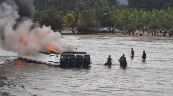 Speedboat yang Mau Digunakan Bupati Teluk Wondama Terbakar, Tiga Orang Jadi Korban, Satu Tewas