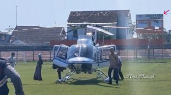 Viral Ganjar Diduga Naik Helikopter Saat Datangi Acara Menag, Netizen: Gratifikasi?