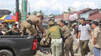 Satpol PP Aceh Jaya Tangkap 59 Ekor Hewan Ternak yang Dibiarkan Berkeliaran oleh Pemiliknya