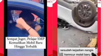 Pelajar SMP Joget-Joget Pamer Mobil Baru, Endingnya Nangis, Netizen: Dimarahin Mamak Lho!