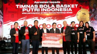 Bank Mandiri Group Beri Apresiasi Pembinaan untuk Timnas Basket Putri Usai Raih Medali Emas Sea Games 2023