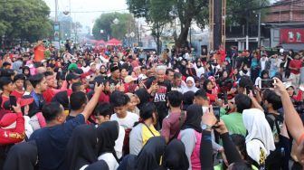 Senam Bareng Ribuan Warga di CFD Serang, Teriakkan Ganjar Presiden Rakyat Menggema