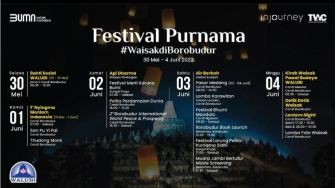 Jadwal Festival Purnama Candi Borobudur Waisak 2023: Pasar Medang, Kirab hingga Pelepasan Lampion