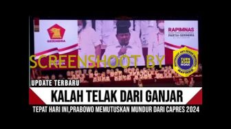 CEK FAKTA: Prabowo Pilih Mundur Jadi Capres Gegara Kalah Telak dari Ganjar, Benarkah?