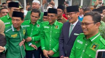 Datangi Kantor PPP dengan Senyum Lebar, Sandiaga Resmi Jadi Kader Partai Kakbah