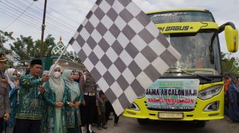 Bupati Lepas Keberangkatan Jemaah Haji Asal Balangan