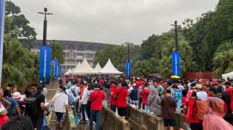 LIVE STREAMING: Suasana di GBK Jelang Pertandingan Indonesia Vs Argentina