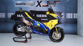 All-New Aerox Bertema Camel Yamaha Moto GP Team Jadi Juara Customaxi & Yard Built 2023, Idenya Motor Valentino Rossi