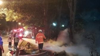 Bakar Sampah, Warung Nasi di Bondowoso Ludes Terbakar