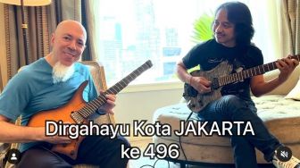 HUT Jakarta, Jordan Rudes dan Dewa Budjana Asyik Mainkan Lagu Ondel-Ondel dengan Gitar