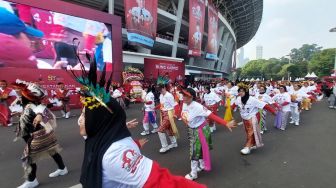 Kicir-Kicir dan Gethuk Jadi Lagu Pengantar Flashmob Kader dan Simpatisan PDIP di GBK