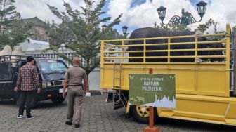 Rayakan Idul Adha di Jogja, Presiden Jokowi Kurban Sapi Black Boss ke Tepus