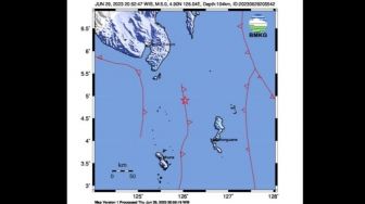 Laut Kepulauan Sangihe Diguncang Gempa Magnitudo 5,0, Tak Berpotensi Tsunami