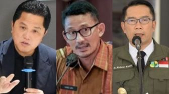 Adu Perkasa Erick Thohir vs Sandiaga Uno vs Ridwan Kamil: Siap Saling Senggol Jadi Cawapres Ganjar?