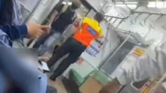 Ditutupi Tas, Aksi Pria Onani di KRL Rangkasbitung Terekam Kamera hingga Videonya Viral di Medsos