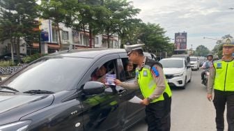 Hari Pertama Operasi Patuh, Satlantas Polres Pandeglang Imbau Pengendara