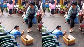 Akting Cacat hingga Tiduran di Tengah Pasar, Pengemis Ini Disumpahi Netizen: Moga Kena Azab Cacat Seumur Hidup!