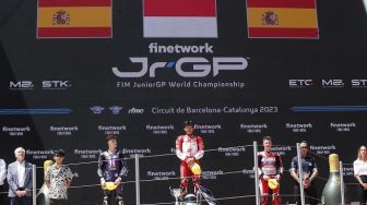 Fadillah Arbi Aditama dari Astra Honda Raih Gelar Juara Pertama di FIM JuniorGP Barcelona 2023