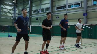 Jelang Korea Open 2023, Pebulu Tangkis Indonesia Jalani Latihan Perdana