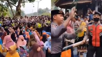 Viral Video Polisi Bubarkan Paksa Ibu-ibu Baca Yasin saat Demo Konflik Lahan