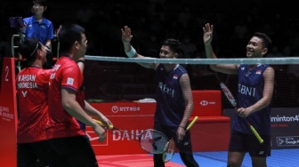 Hadapi Juara Olimpiade Tokyo di Semifinal Japan Open 2023, Fajar/Rian: Bukan Lawan Sembarangan