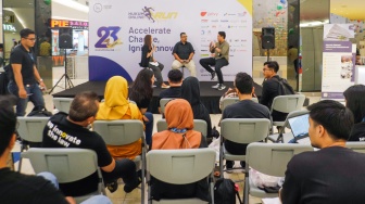 Suasana saat Talkshow RPC Hukum Online Run 2023 di FX Sudirman, Jakarta, Kamis (3/8/2023). [Suara.com/Alfian Winanto]