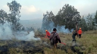 BREAKING NEWS: Kebakaran Lahan di Bondowoso Meluas Mencapai 35 Hektar