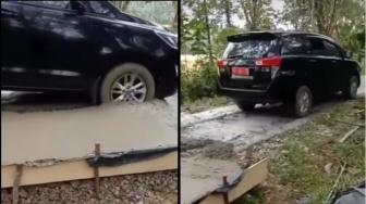 Sosok Purnomo Kadispora Lubuklinggau, Mobil Dinasnya Nekat Terobos Jalan yang Baru Dicor