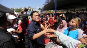 Genjot Ketersedian Sembako dengan Harga Terjangkau, Erick Thohir Gelar Pasar Murah BUMN di Surabaya