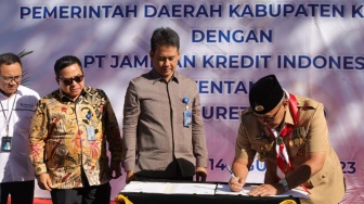 Jamkrindo Teken Nota kesepahaman tentang Jasa Surety Bond dengan Pemkab Kuningan