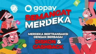 Promo Gopay 17 Agustus, Isi Pulsa Sampai Nonton Bioskop Dapat Cashback Rp100 Ribu!