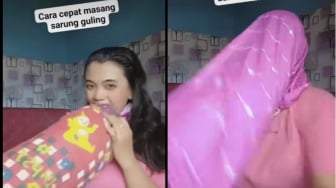 Cara Cepat Pasang Sarung Guling Ala Wanita Ini Malah Persulit Diri Sendiri