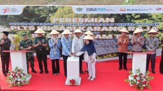 HUT ke-78 RI, Bukit Asam (PTBA) Resmikan PLTS Irigasi Desa Karang Raja