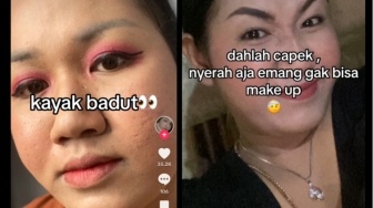 Potret Hasil Makeup Gagal dari Emak-Emak Ini, Endingnya Malah Mau Nyerah