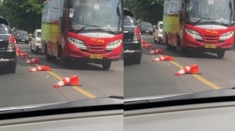 Begini Kata BMKG soal Video Traffic Cone yang Meleyot di Semarang