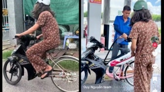 Bikini Bingung, Sepeda Ini Dimodifikasi Pakai Bodi Motor, Jadinya Sepeda Motor