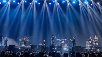 Grup Dangdut Trio Macan tampil di Panggung Synchronize Festival 2023 di Gambir Expo Kemayoran, Jakarta, Jumat (1/9/2023). [Suara.com/Alfian Winanto]