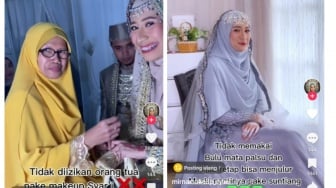 Wanita Ini Makeup Syari di Pernikahannya, Hasilnya Tetap Memukau