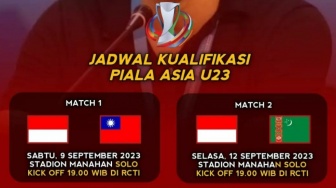 Jadwal Kualifikasi Piala Asia U-23 Mendatang, Timnas Indonesia Siap Melawan Dua Negara Ini