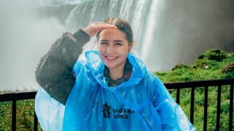 Prilly Latuconsina Pamer Foto di Air Terjun Niagara, Pemandangannya Bikin Salfok: Kayak Dongeng!