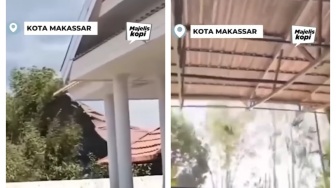 Atap di Sekolah Makassar Terbang Seperti Tanpa Beban, Pemasangan Asal Diduga Jadi Penyebab